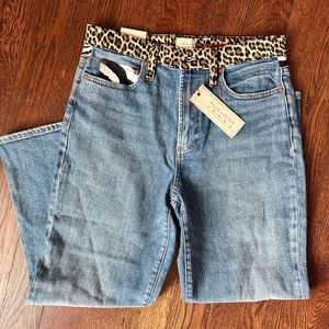 Alice + Olivia cropped high waisted jeans